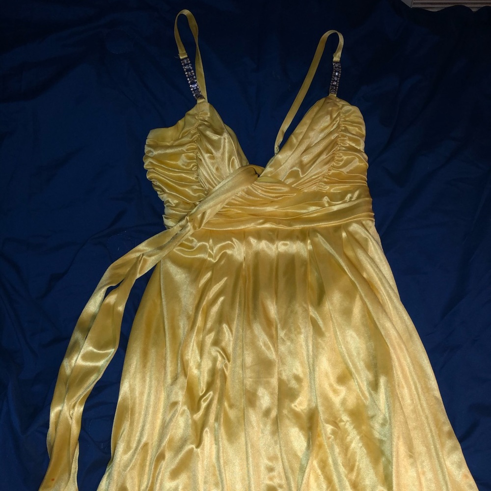 city triangle yellow dress